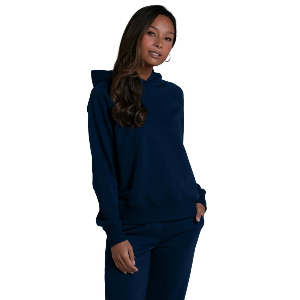 Fruit of the Loom Crafted Comfort Fleece Lined Hoodie Navy Blue Size S - Picture 4 of 8